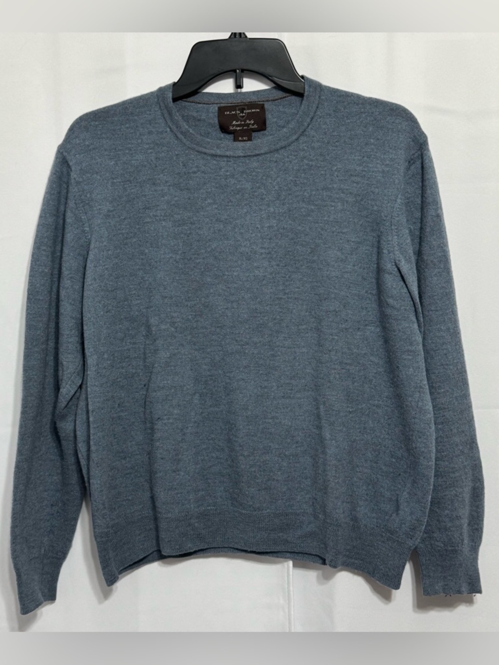 Black Brown 1826 Merino Wool Sweater Italy Office Siren 90s Minimalist Slate XL